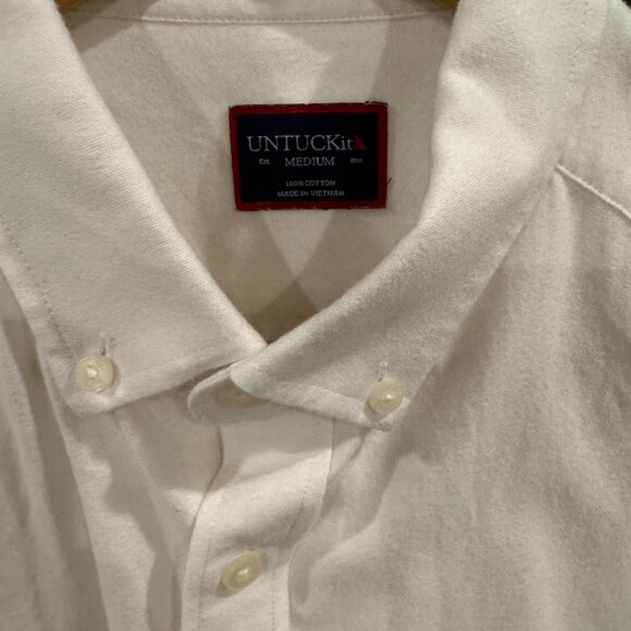 Untuckit Mens Shirt White Size medium - Picture 2 of 2